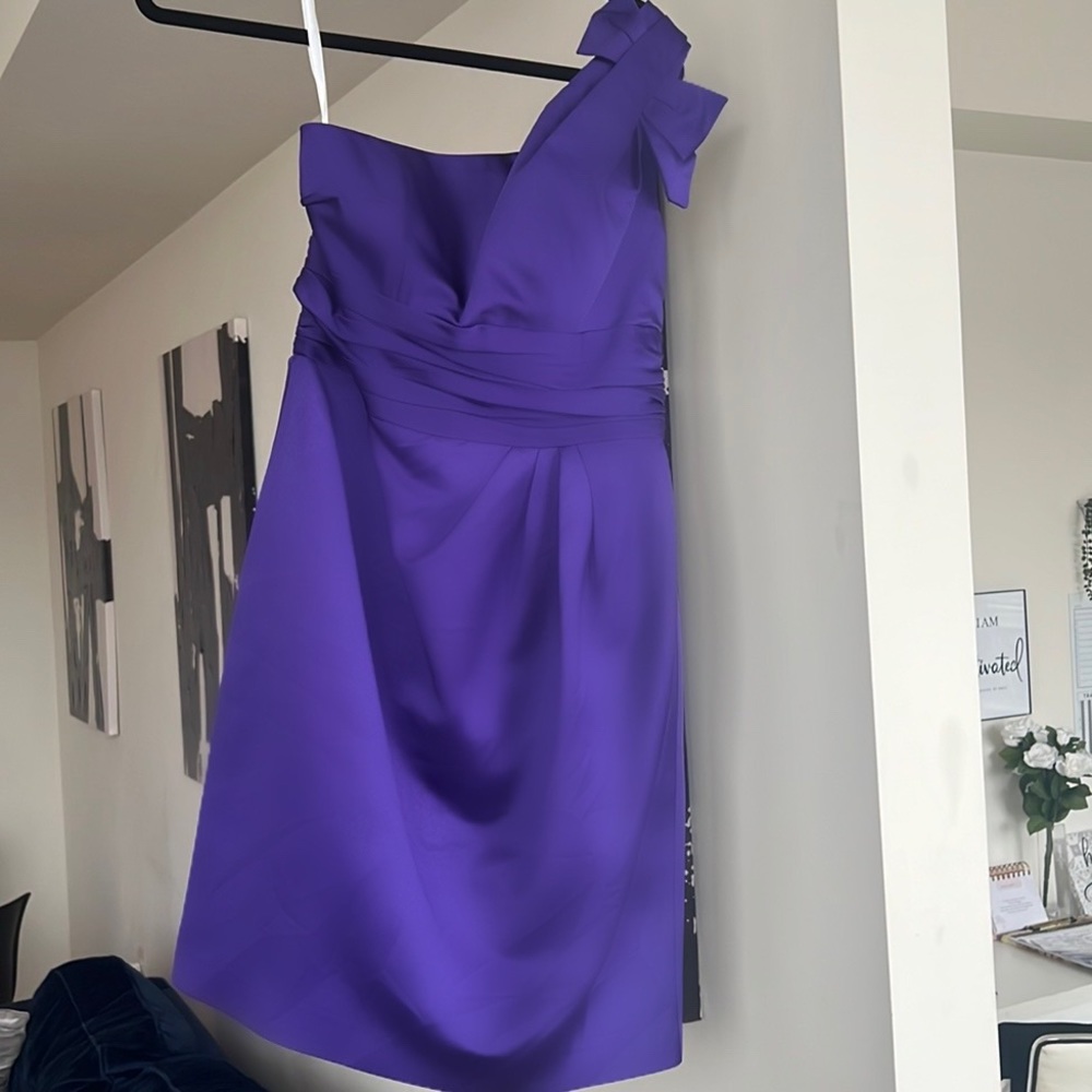 Purple One Shoulder Dress